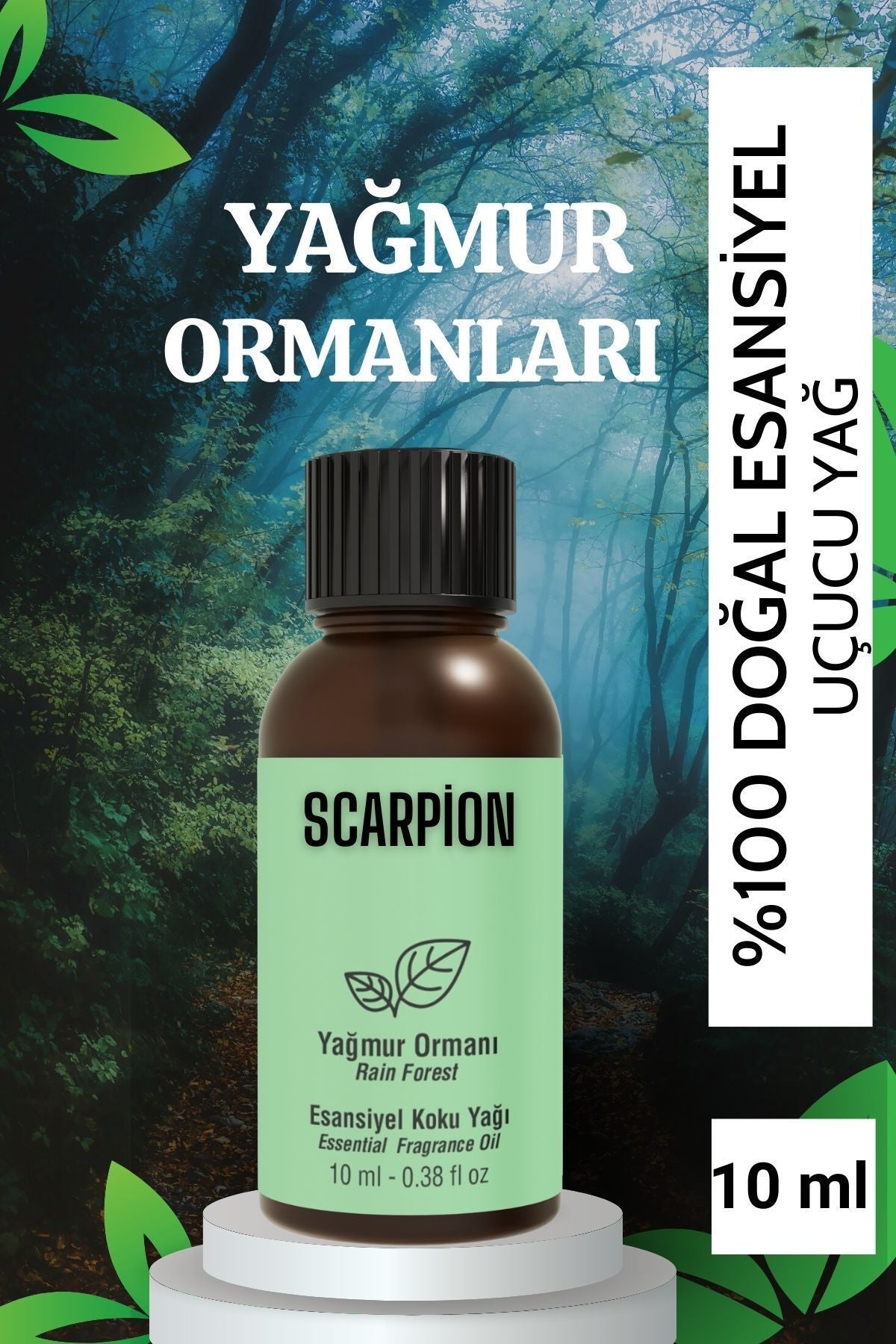 SCARPİON Rain forest (Yağmur Ormanları) Uçucu koku Yağı Hava Nemlendiriciler için Oda Kokusu Esansiyel 10 ml